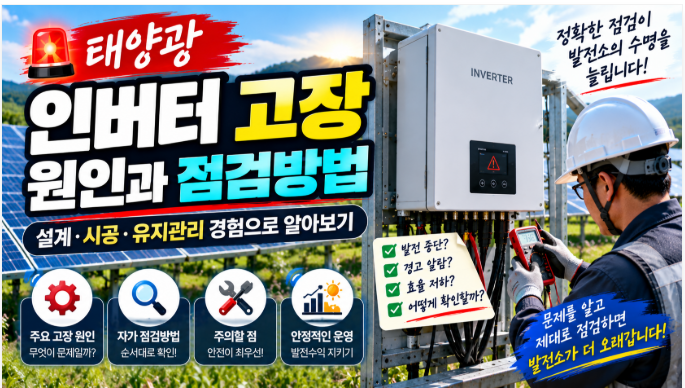 🚨태양광 인버터 고장 원인과 점검방법|설계·시공·유지관리 경험으로 알아보기 7 🚨태양광 인버터 고장 원인과 점검방법