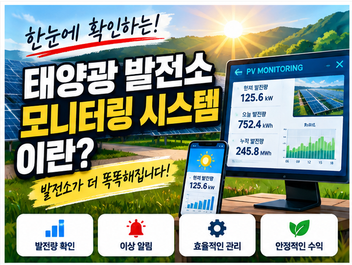 📡 태양광 발전소 모니터링 시스템이란? 발전량 확인부터 이상 감지까지 실무로 알아보기 6 📡 태양광 발전소 모니터링 시스템이란?
