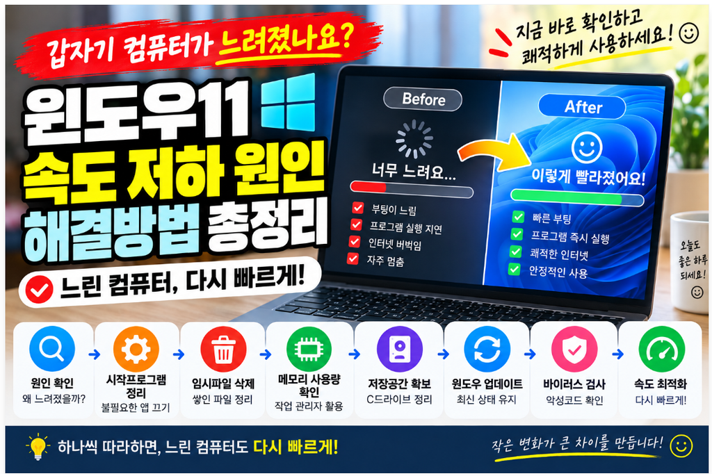 ⚡ 컴퓨터가 갑자기 느려졌을 때|윈도우11 속도 저하 원인·해결방법 총정리 1 image 41